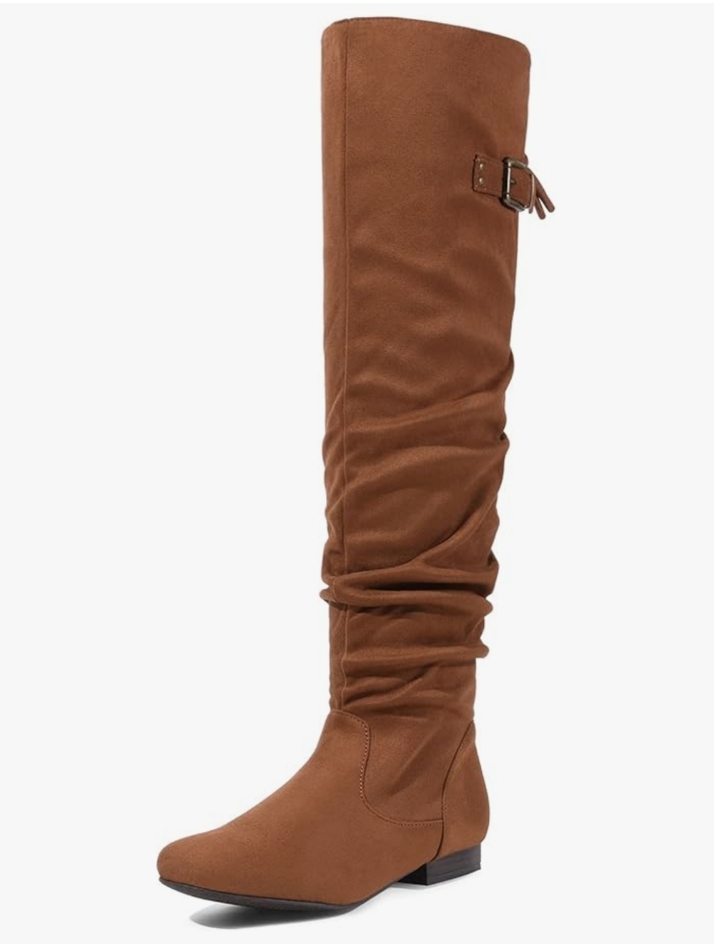 DREAM PAIRS Women's Buckle Over The Knee Boots Lace-up